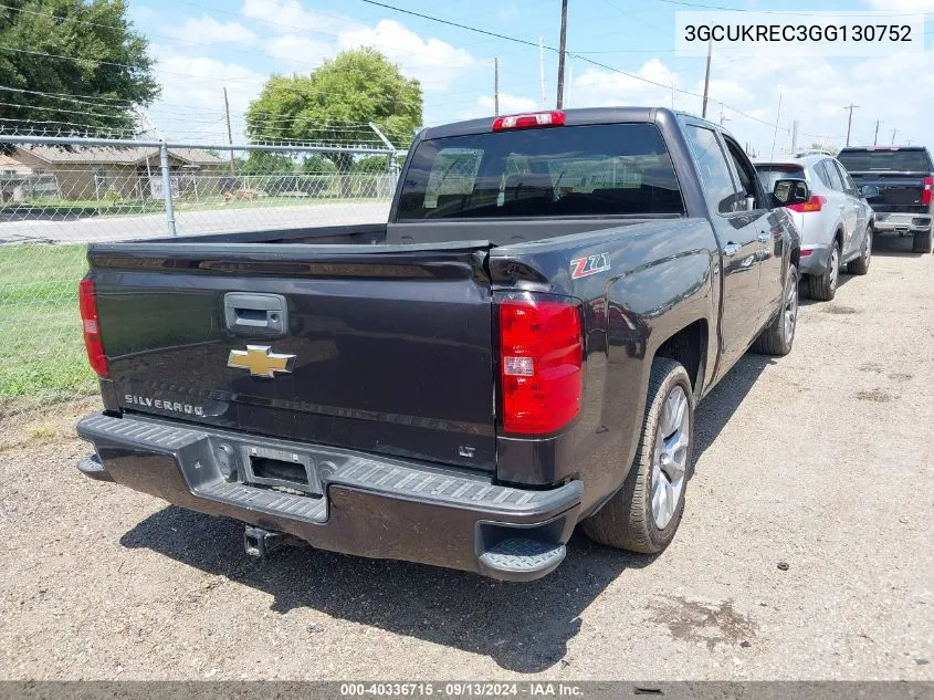 2016 Chevrolet Silverado 1500 2Lt VIN: 3GCUKREC3GG130752 Lot: 40336715