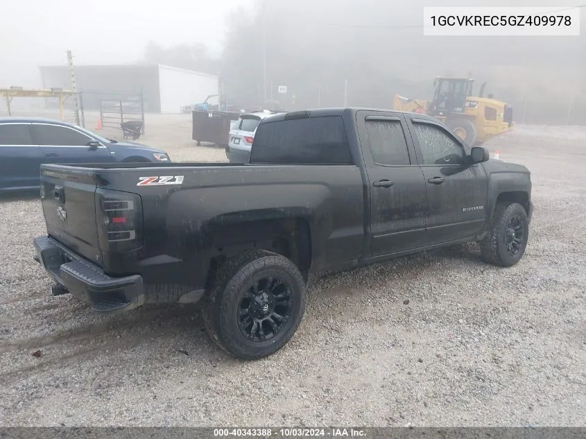 1GCVKREC5GZ409978 2016 Chevrolet Silverado 1500 2Lt