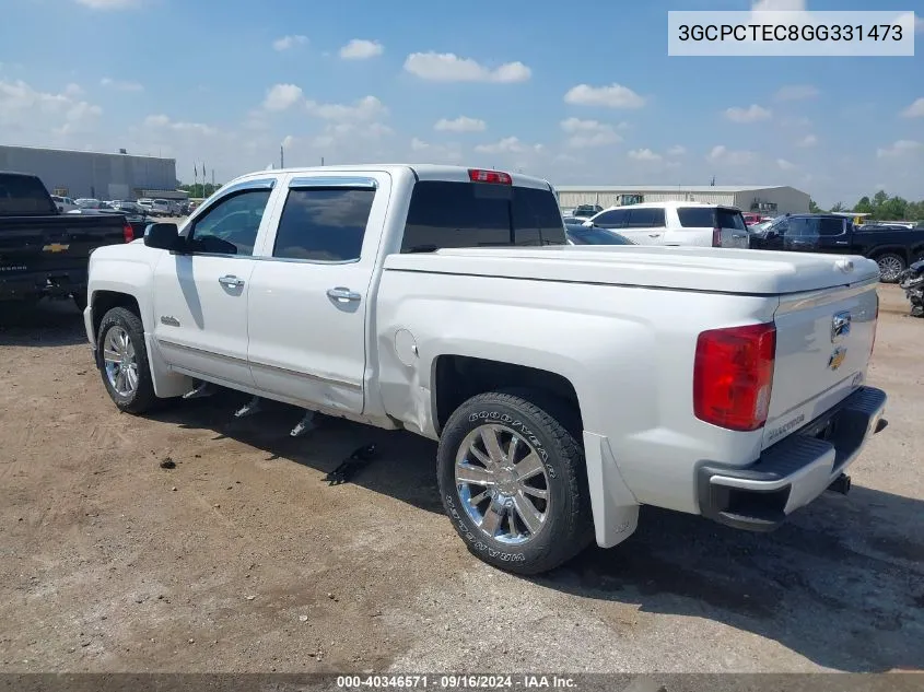 2016 Chevrolet Silverado 1500 High Country VIN: 3GCPCTEC8GG331473 Lot: 40346571