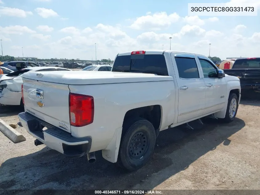 2016 Chevrolet Silverado 1500 High Country VIN: 3GCPCTEC8GG331473 Lot: 40346571