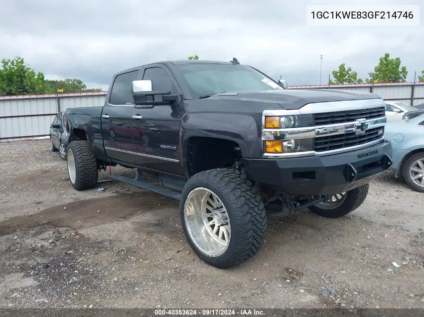 2016 Chevrolet Silverado 2500Hd Ltz VIN: 1GC1KWE83GF214746 Lot: 40353624