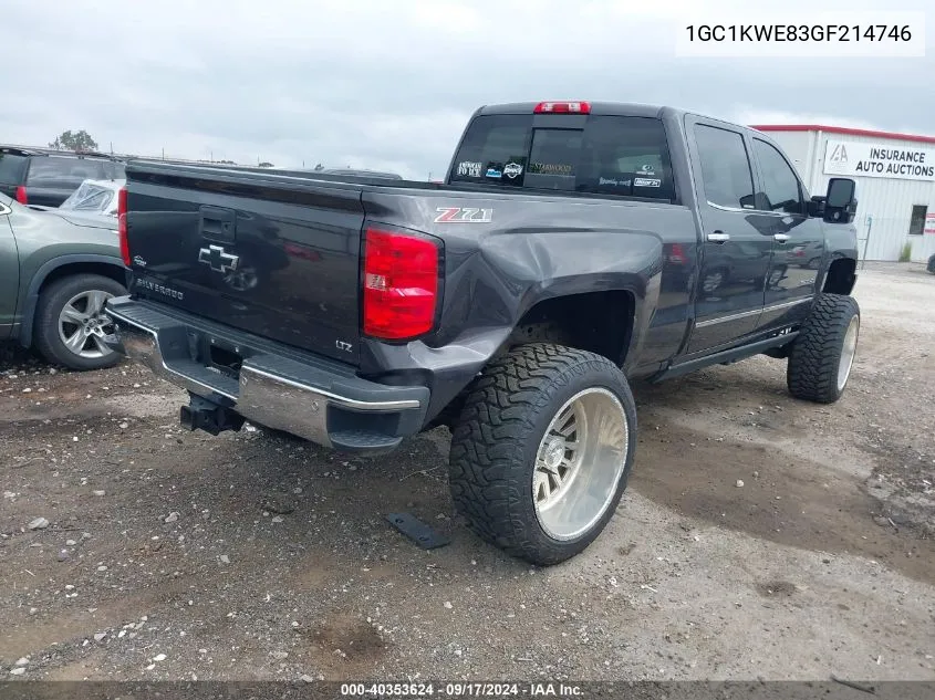 2016 Chevrolet Silverado 2500Hd Ltz VIN: 1GC1KWE83GF214746 Lot: 40353624