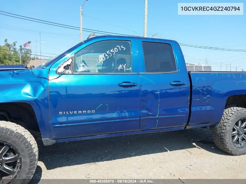 2016 Chevrolet Silverado 1500 1Lt VIN: 1GCVKREC4GZ240794 Lot: 40355075