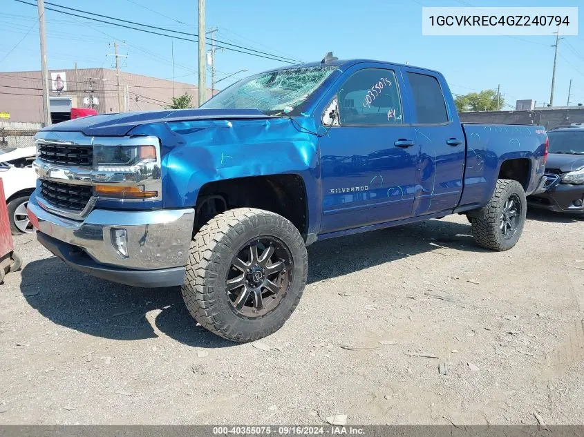 2016 Chevrolet Silverado 1500 1Lt VIN: 1GCVKREC4GZ240794 Lot: 40355075