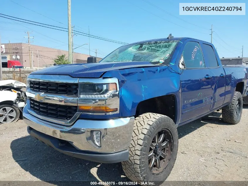 2016 Chevrolet Silverado 1500 1Lt VIN: 1GCVKREC4GZ240794 Lot: 40355075