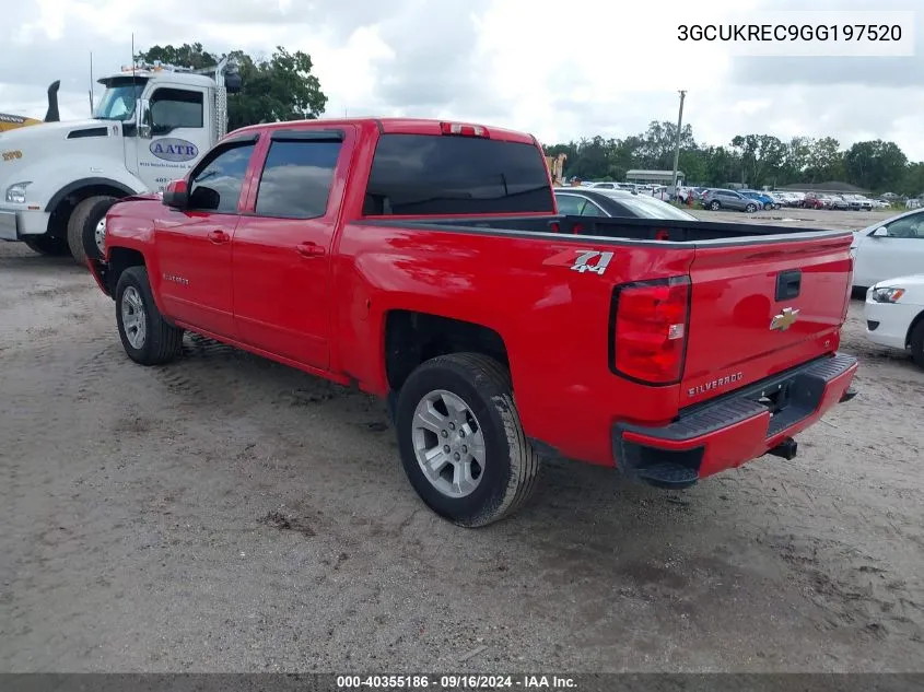 3GCUKREC9GG197520 2016 Chevrolet Silverado K1500 Lt