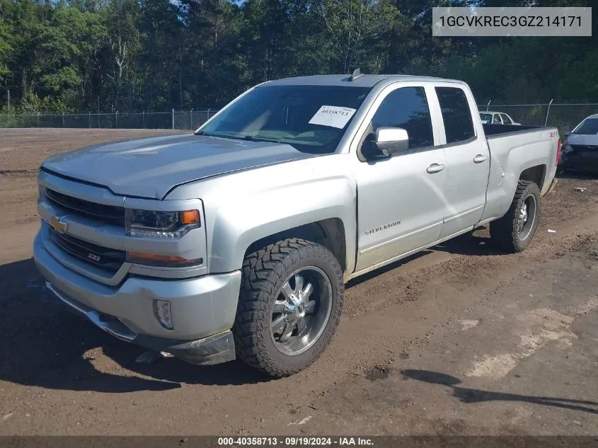 2016 Chevrolet Silverado 1500 2Lt VIN: 1GCVKREC3GZ214171 Lot: 40358713