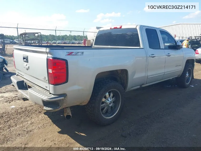 2016 Chevrolet Silverado 1500 2Lt VIN: 1GCVKREC3GZ214171 Lot: 40358713