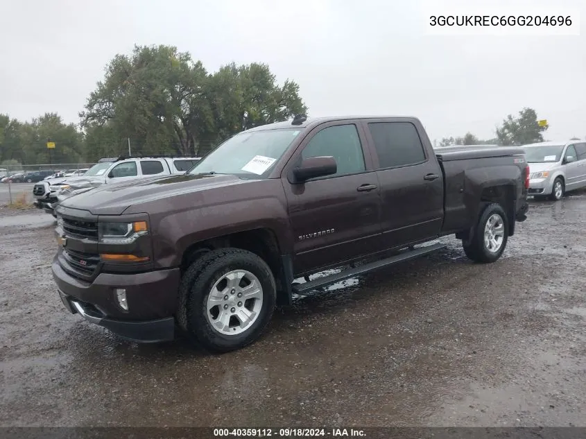 2016 Chevrolet Silverado 1500 2Lt VIN: 3GCUKREC6GG204696 Lot: 40359112