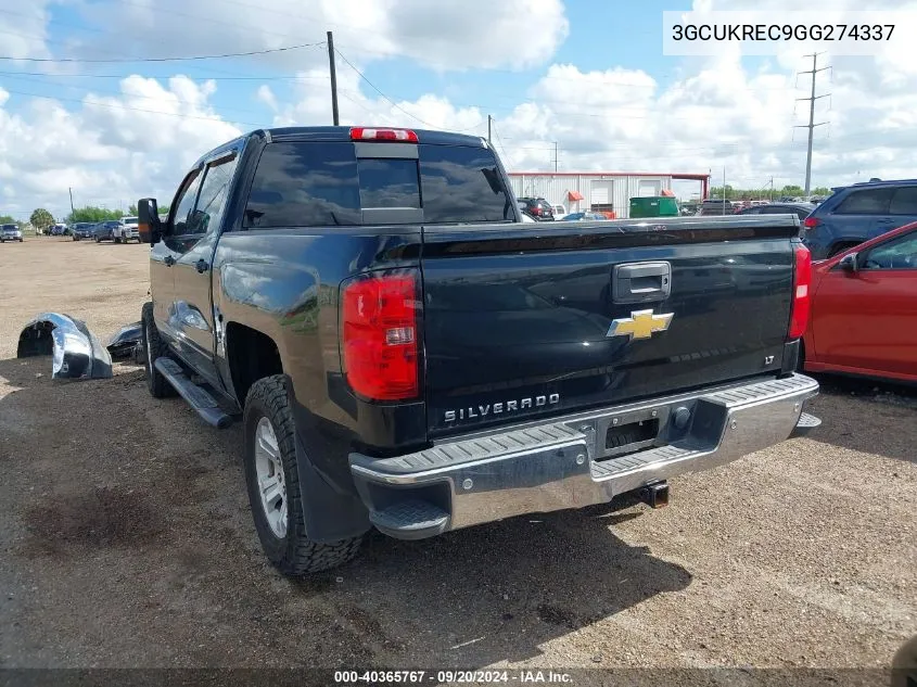 2016 Chevrolet Silverado 1500 1Lt VIN: 3GCUKREC9GG274337 Lot: 40365767