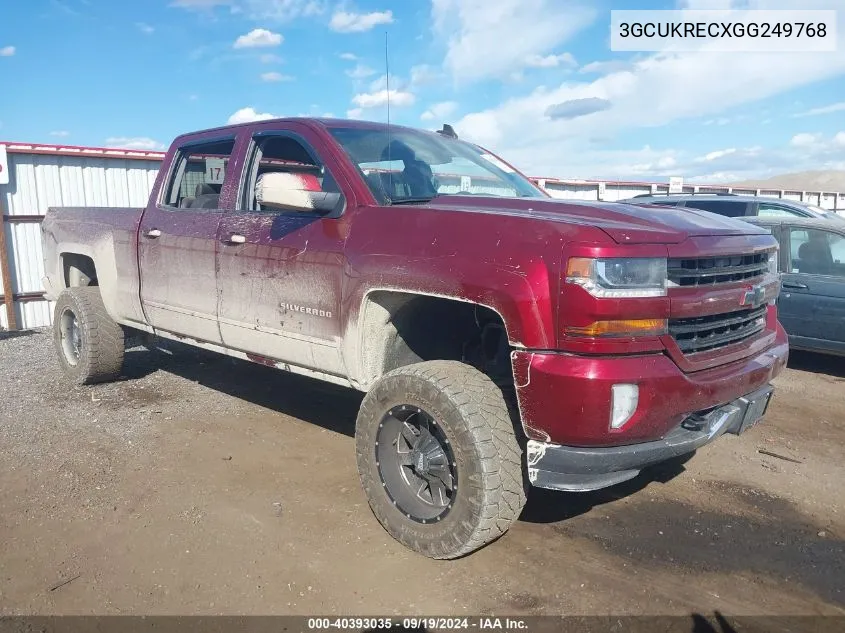 2016 Chevrolet Silverado 1500 2Lt VIN: 3GCUKRECXGG249768 Lot: 40393035