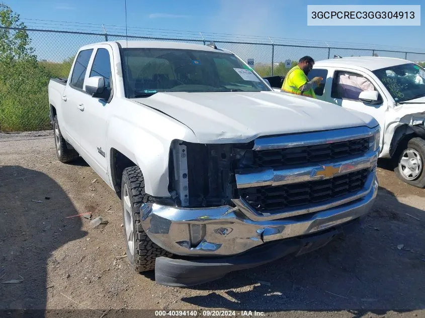 2016 Chevrolet Silverado 1500 1Lt VIN: 3GCPCREC3GG304913 Lot: 40394140