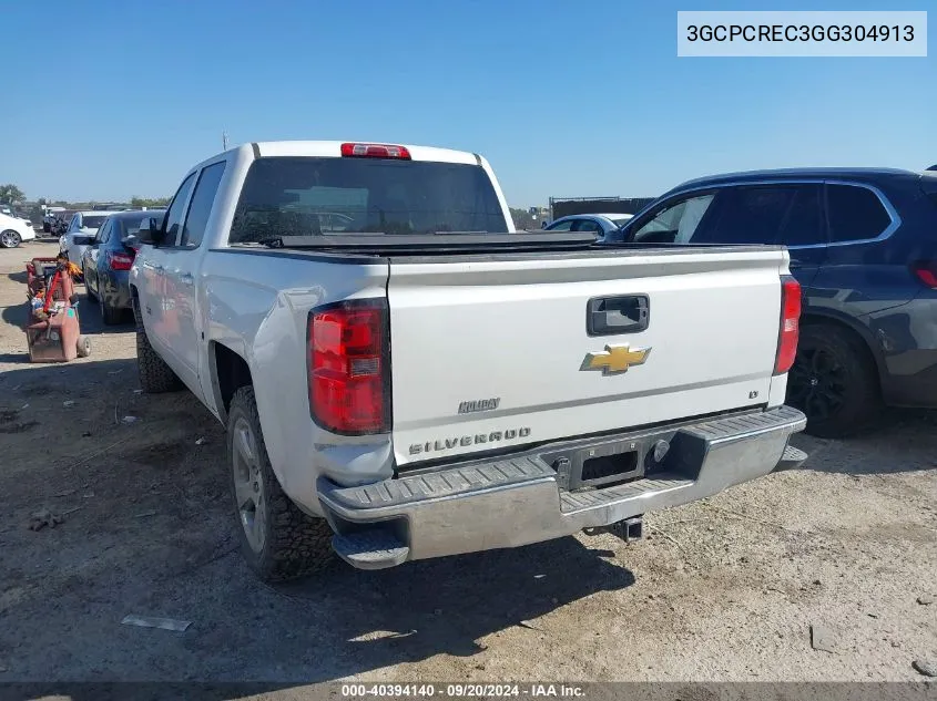 2016 Chevrolet Silverado 1500 1Lt VIN: 3GCPCREC3GG304913 Lot: 40394140