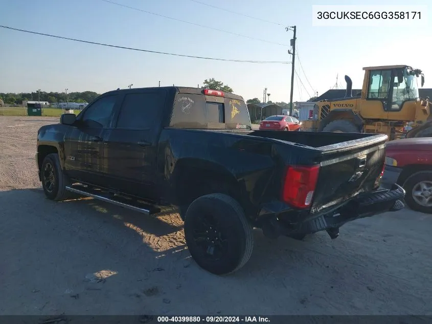 2016 Chevrolet Silverado 1500 2Lz VIN: 3GCUKSEC6GG358171 Lot: 40399880