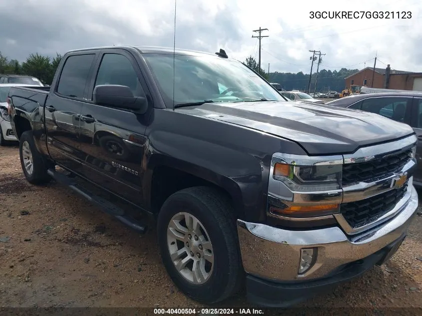 2016 Chevrolet Silverado 1500 1Lt VIN: 3GCUKREC7GG321123 Lot: 40400504