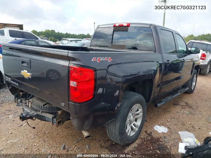 2016 Chevrolet Silverado 1500 1Lt VIN: 3GCUKREC7GG321123 Lot: 40400504