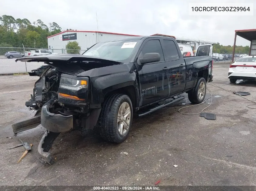 2016 Chevrolet Silverado C1500 Custom VIN: 1GCRCPEC3GZ29964 Lot: 40402523