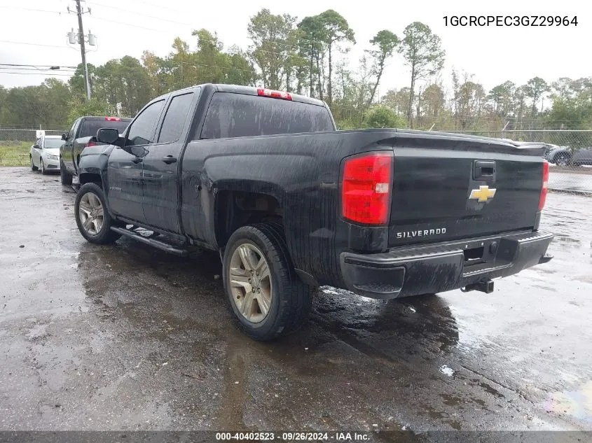 2016 Chevrolet Silverado C1500 Custom VIN: 1GCRCPEC3GZ29964 Lot: 40402523