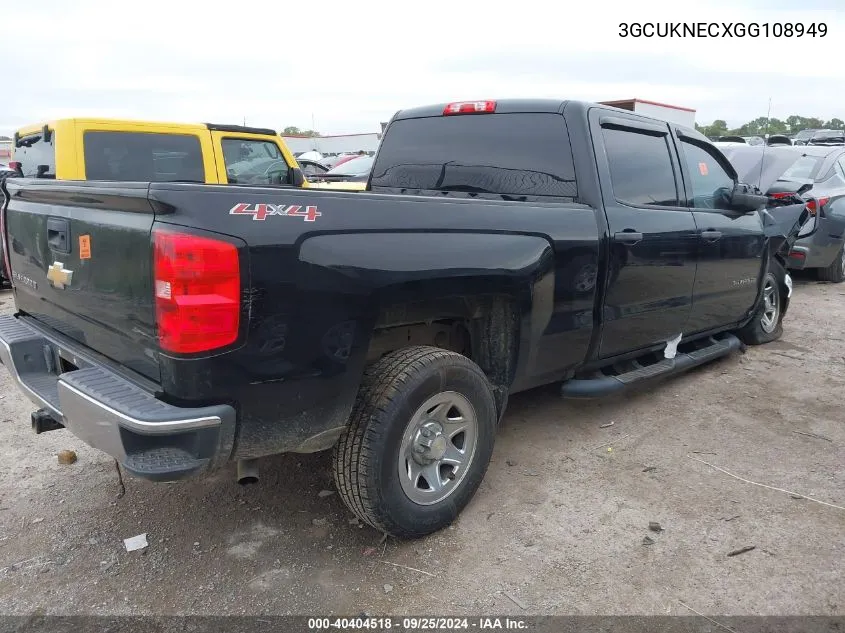 2016 Chevrolet Silverado K1500/K1500 Ls VIN: 3GCUKNECXGG108949 Lot: 40404518