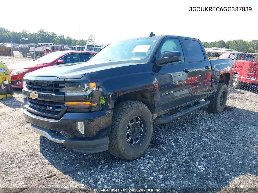 2016 Chevrolet Silverado 1500 2Lt VIN: 3GCUKREC6GG387839 Lot: 40410541