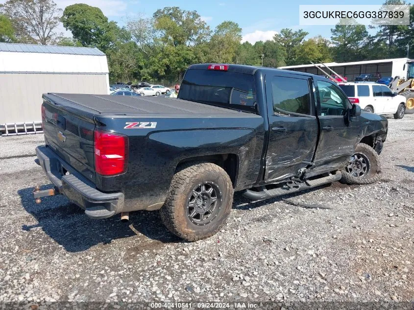 2016 Chevrolet Silverado 1500 2Lt VIN: 3GCUKREC6GG387839 Lot: 40410541