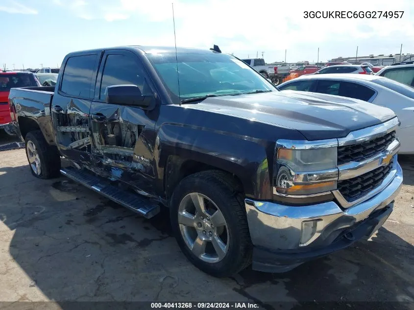 3GCUKREC6GG274957 2016 Chevrolet Silverado 1500 1Lt