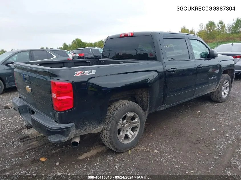 2016 Chevrolet Silverado 1500 2Lt VIN: 3GCUKREC0GG387304 Lot: 40415813