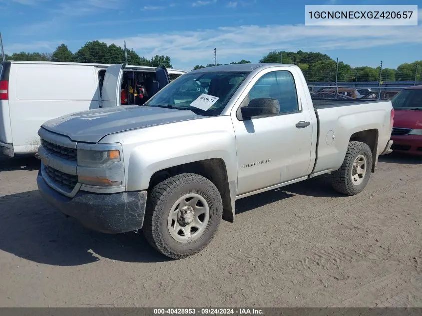 2016 Chevrolet Silverado 1500 Wt VIN: 1GCNCNECXGZ420657 Lot: 40428953