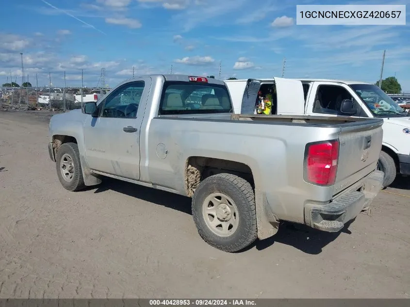 2016 Chevrolet Silverado 1500 Wt VIN: 1GCNCNECXGZ420657 Lot: 40428953