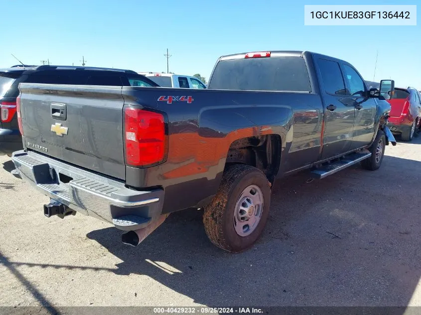 2016 Chevrolet Silverado 2500Hd Wt VIN: 1GC1KUE83GF136442 Lot: 40429232