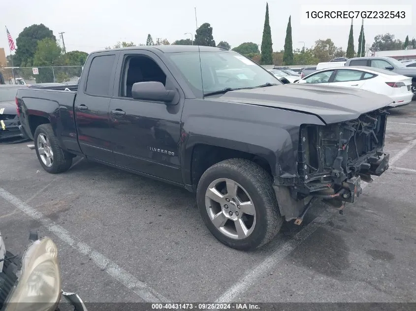 2016 Chevrolet Silverado 1500 1Lt VIN: 1GCRCREC7GZ232543 Lot: 40431473