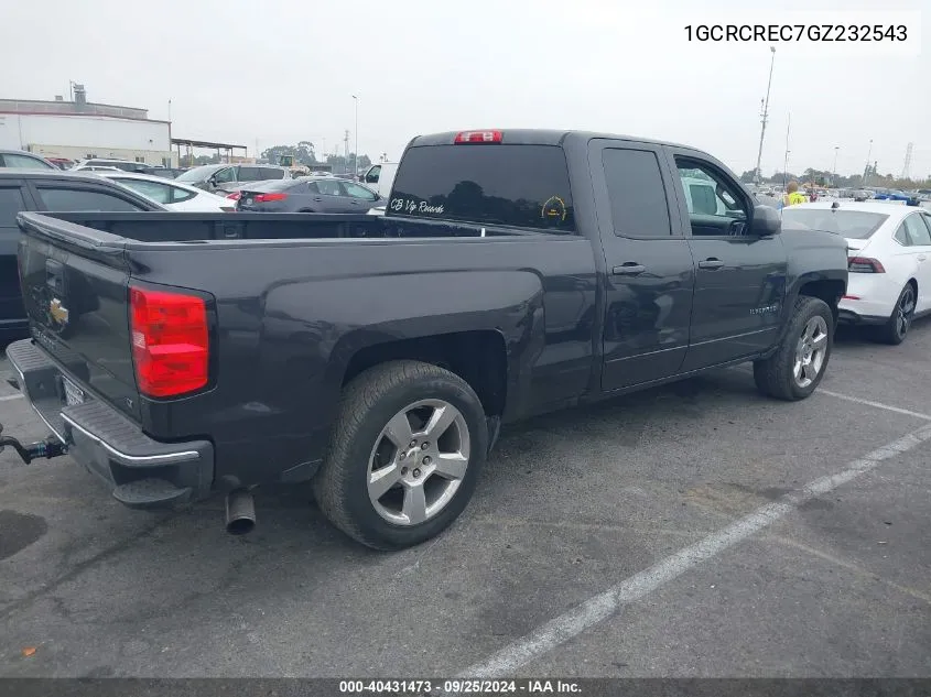 1GCRCREC7GZ232543 2016 Chevrolet Silverado 1500 1Lt