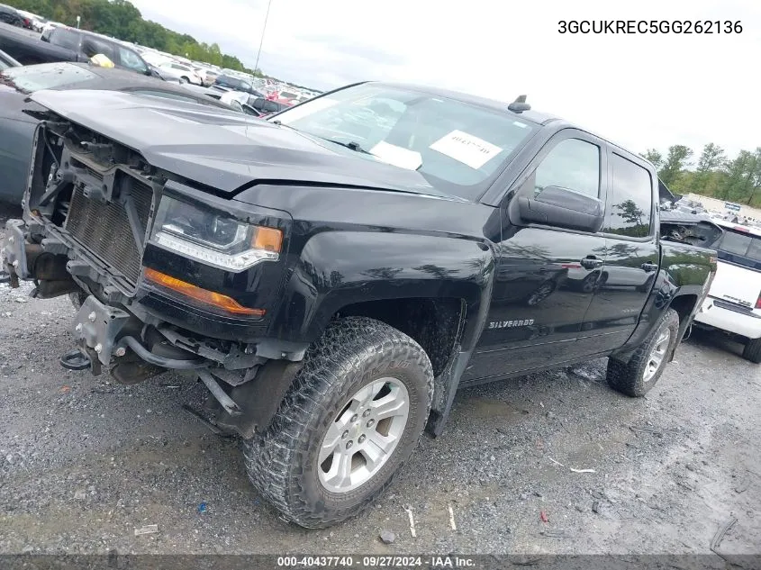 2016 Chevrolet Silverado 1500 2Lt VIN: 3GCUKREC5GG262136 Lot: 40437740