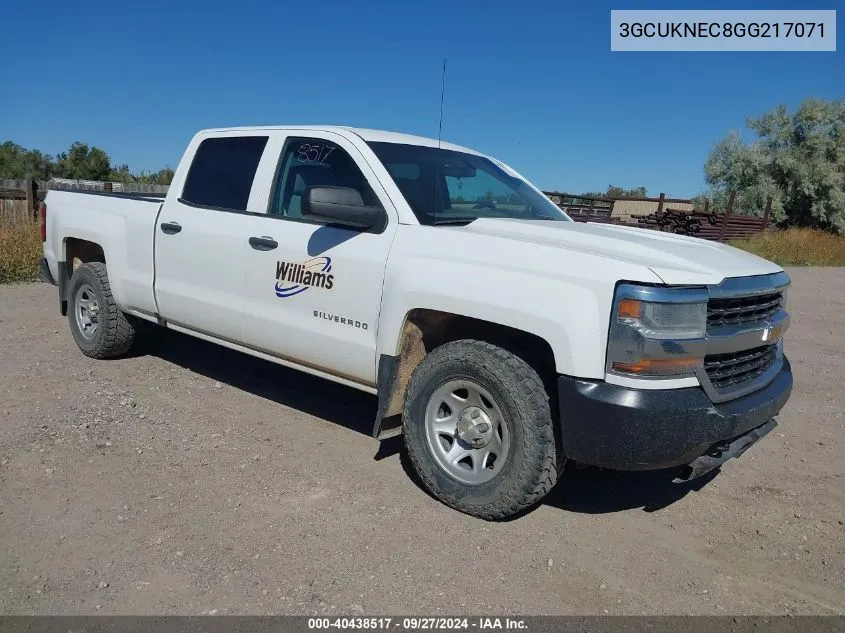 2016 Chevrolet Silverado 1500 Wt VIN: 3GCUKNEC8GG217071 Lot: 40438517