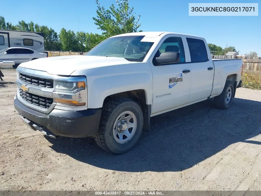 2016 Chevrolet Silverado 1500 Wt VIN: 3GCUKNEC8GG217071 Lot: 40438517