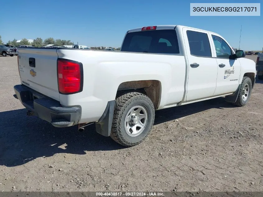 2016 Chevrolet Silverado 1500 Wt VIN: 3GCUKNEC8GG217071 Lot: 40438517