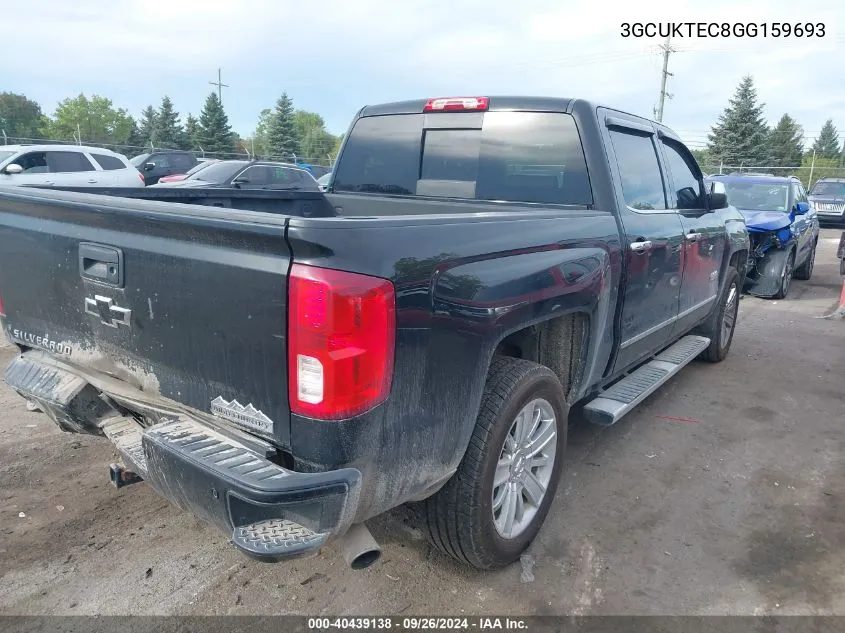 3GCUKTEC8GG159693 2016 Chevrolet Silverado 1500 K1500 High Country