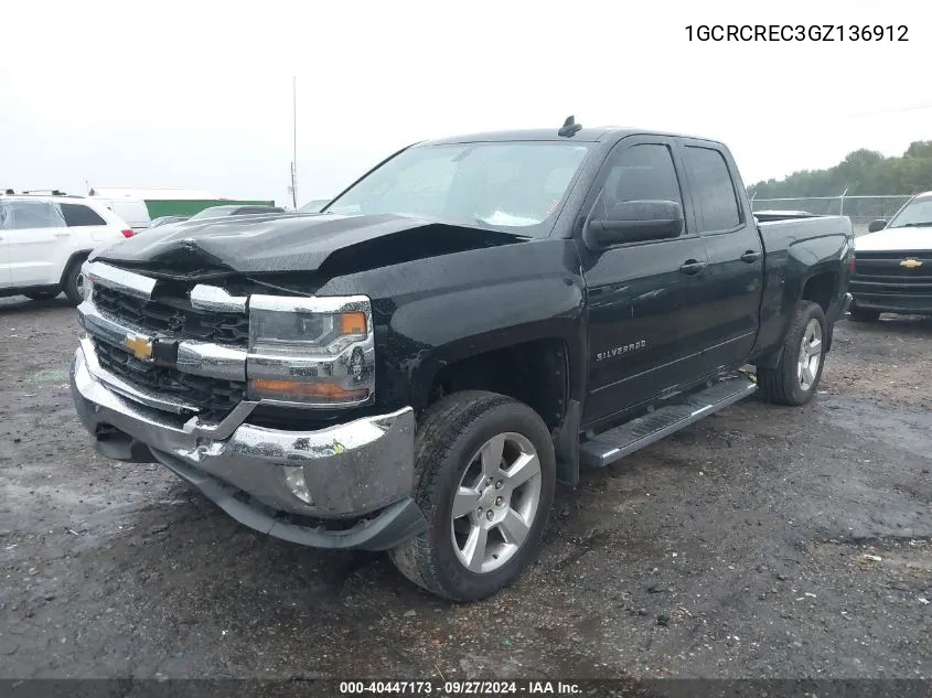 2016 Chevrolet Silverado 1500 1Lt VIN: 1GCRCREC3GZ136912 Lot: 40447173