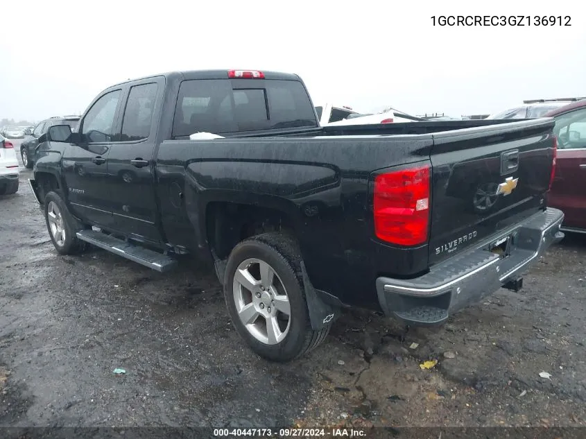 1GCRCREC3GZ136912 2016 Chevrolet Silverado 1500 1Lt