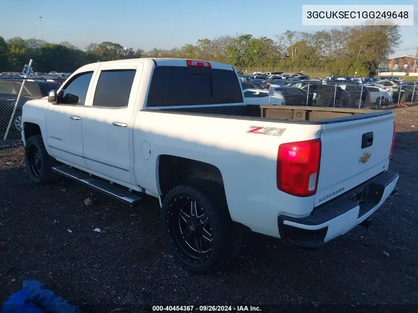 2016 Chevrolet Silverado 1500 2Lz VIN: 3GCUKSEC1GG249648 Lot: 40454367