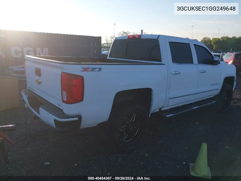 3GCUKSEC1GG249648 2016 Chevrolet Silverado 1500 2Lz