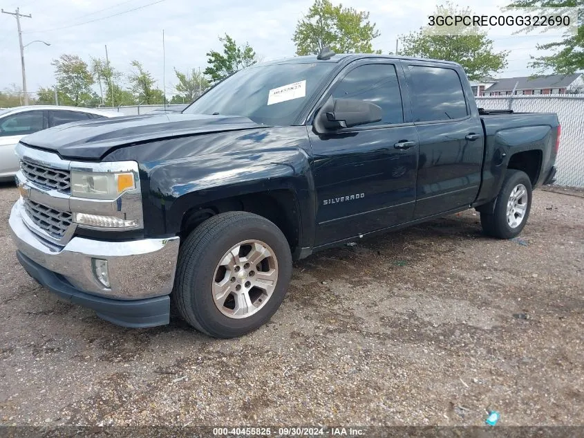 2016 Chevrolet Silverado 1500 1Lt VIN: 3GCPCREC0GG322690 Lot: 40455825