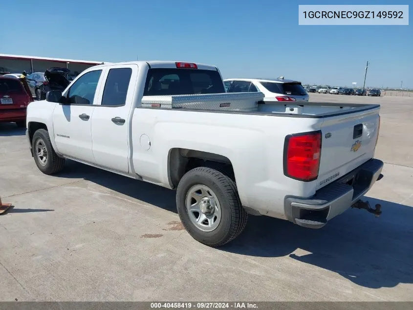 2016 Chevrolet Silverado 1500 Ls VIN: 1GCRCNEC9GZ149592 Lot: 40458419