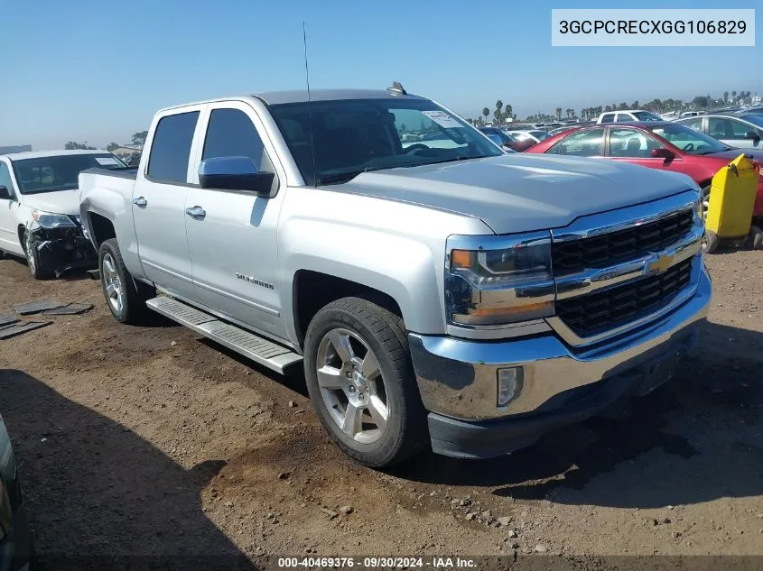 2016 Chevrolet Silverado 1500 Lt VIN: 3GCPCRECXGG106829 Lot: 40469376