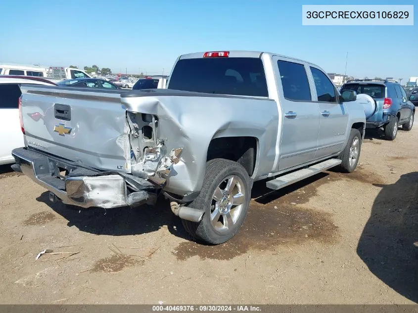 3GCPCRECXGG106829 2016 Chevrolet Silverado 1500 Lt