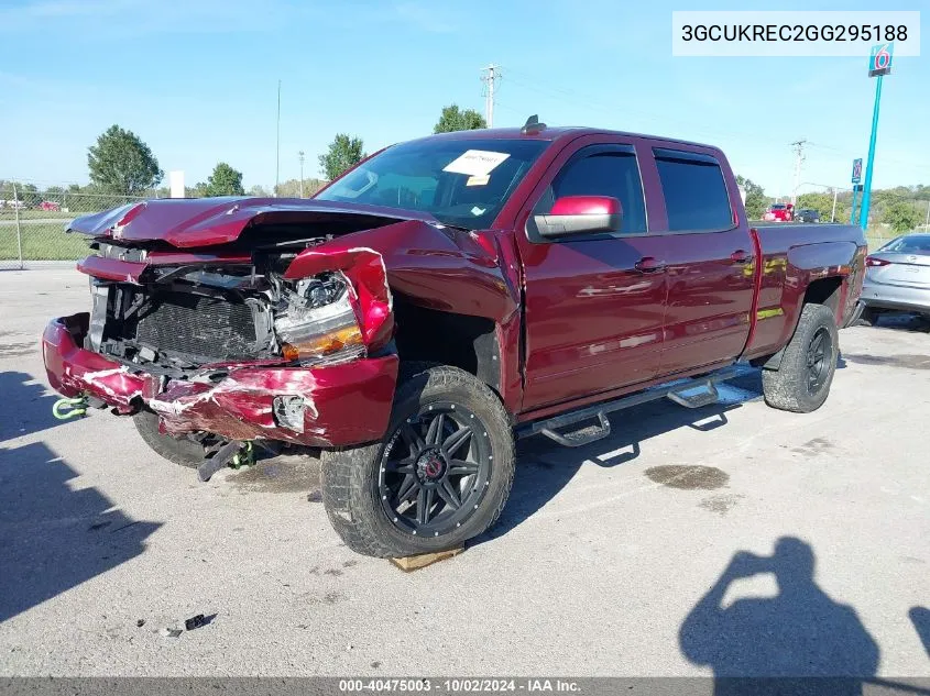 2016 Chevrolet Silverado 1500 2Lt VIN: 3GCUKREC2GG295188 Lot: 40475003