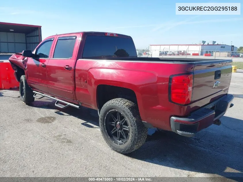 2016 Chevrolet Silverado 1500 2Lt VIN: 3GCUKREC2GG295188 Lot: 40475003