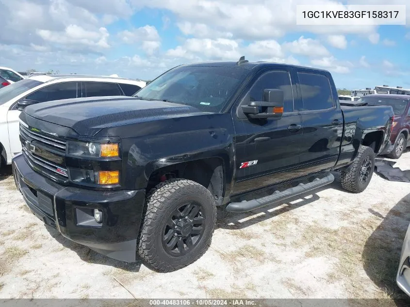 2016 Chevrolet Silverado K2500 Heavy Duty Lt VIN: 1GC1KVE83GF158317 Lot: 40483106