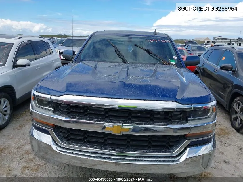 2016 Chevrolet Silverado C1500 Lt VIN: 3GCPCREC1GG288954 Lot: 40496363