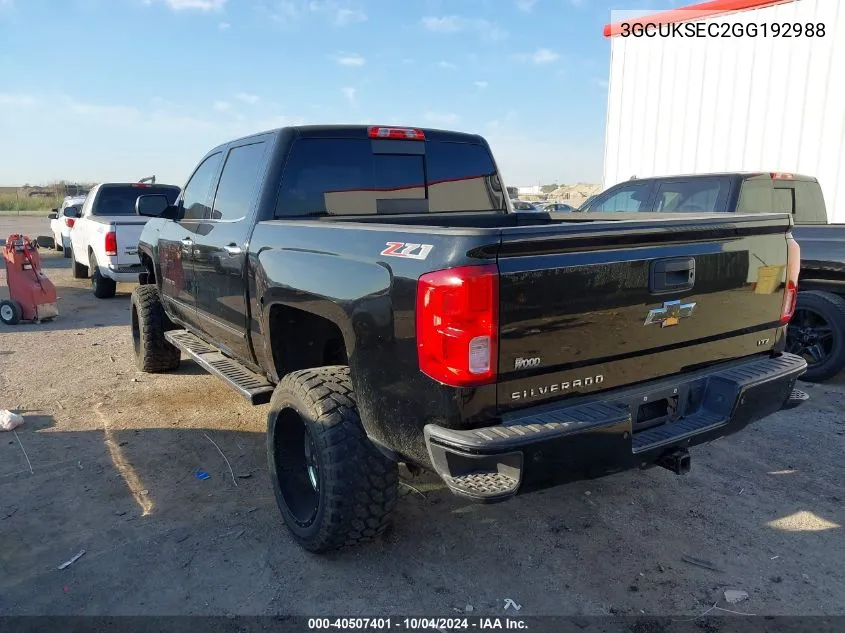 2016 Chevrolet Silverado 1500 2Lz VIN: 3GCUKSEC2GG192988 Lot: 40507401